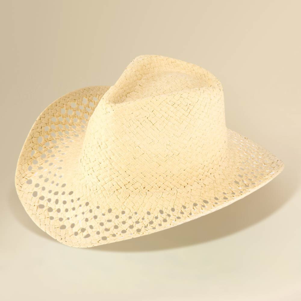 Lightweight Breathable Woven Western Summer Fedora Sun Hat - Picture 3 of 3